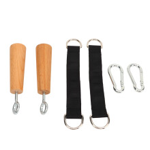 Poignées en bois pour tractions - Accessoire de musculation pour la force des doigts - Accessoire de fitness pour home gym