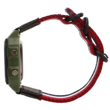 Digitale Sportuhr, Canvas-Armband, leuchtend,