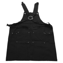 Klassische gewachste Canvas-Schürze für Handwerker und Köche, verstellbar von M bis XXXL, mit hitze- und chemikalienbeständigem Gewebe