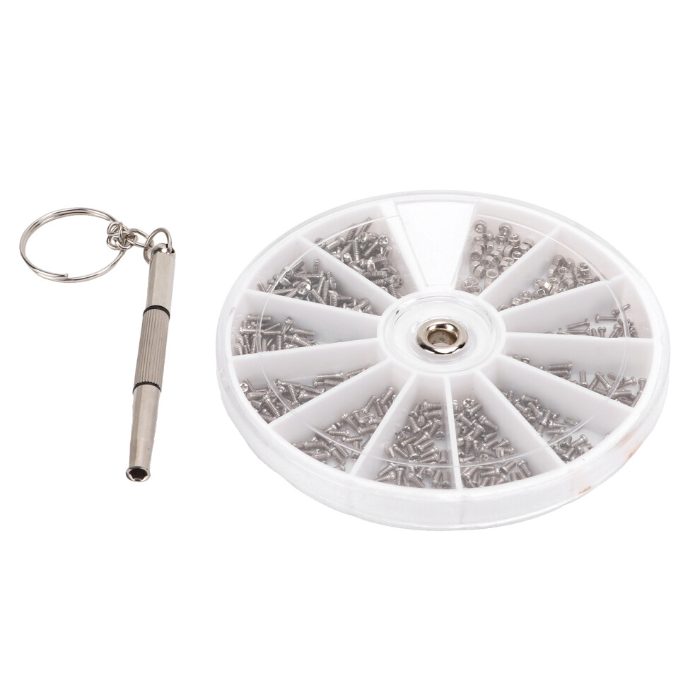 Mini Screw Nut Combination Kit Stainless Steel Precision Equipment Maintenance Tool Set With Micro Screwdriver Compact Storage Box Ideal For Electroni 9093122778231