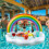 Inflatable Rainbow Cloud Drink Holder, Vibrant Design For Unforgettable Pool Float Party Accessories 4