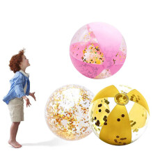 Inflatable Beach Balls Elegant Glitter Confetti UV Resistant Pool Decor Heavy Duty Vinyl Premium Quality Active Outdoor Excitement Safety And Warm Eas