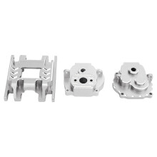 Aluminiumlegierung Getriebegehäuse & Basisset für 1/18 RC TRX4M Silber