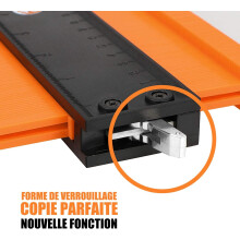 Duplicateur de formes pour la menuiserie, jauge de contour en ABS de haute qualité, règles de construction pour le bricolage en menuiserie,