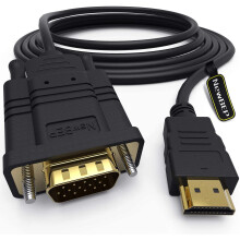 Kábel HDMI na VGA s vynikajúcou stabilitou, širokou kompatibilitou s notebookmi a monitormi, vysoko kvalitným materiálom zaisťujúcim odolnosť