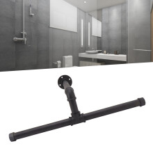 Wall Mount Iron Coat Rack 10lb Capacity, Waterproof, Black