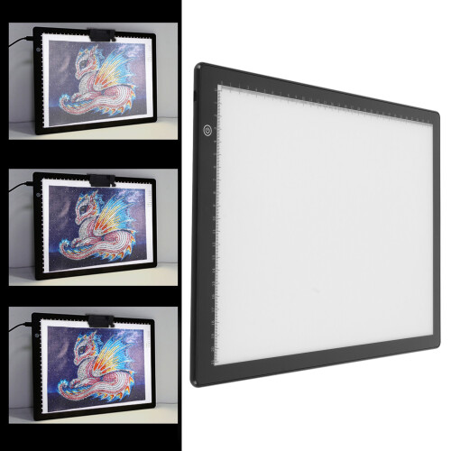 A4 LED Tracing Light Pad, Adjustable Brightness, USB, Ultra Thin, 349x248x7mm 2