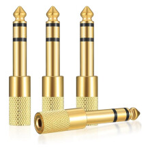 4 Pcs 6.35mm (1/4 Inch) Male to 3.5mm (1/4 Inch) Female Stereo Headphone Adapter, Audio Adapter Jack Plug for Headphone