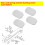 4pcs Rear Leaf Spring Isolator Bushing Insert FL3Z-5586-B for  F-150 Insulator Bushing Inserts FL345586AA LHD 2