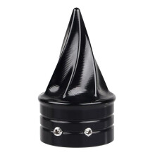 Zwarte Voorasdopmoerkap voor Street Glide Road King Low Rider