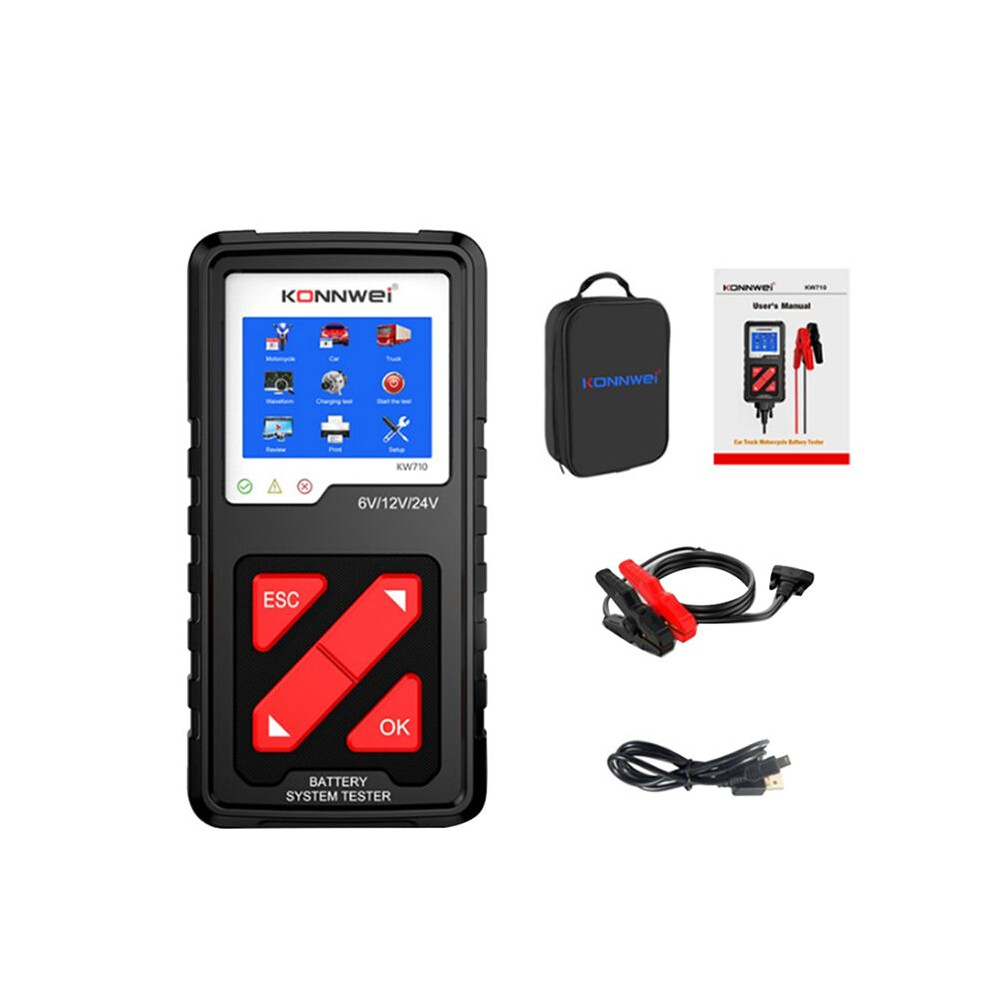 Konnwei Kw710 Universal 6V-24V Car Battery Tester Electronic Car Relay Tester Car Battery Checker Diagnostic Tool 6032168684666
