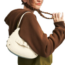 Trendy damesschoudertas 2023 Modehandtas-maanlicht wit