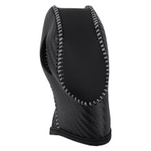 Auto PU Carbon  Witte Pookknop Cover voor  EcoSport Escape/Fusion/C-Max Energi Wagon/Fiesta/Focus