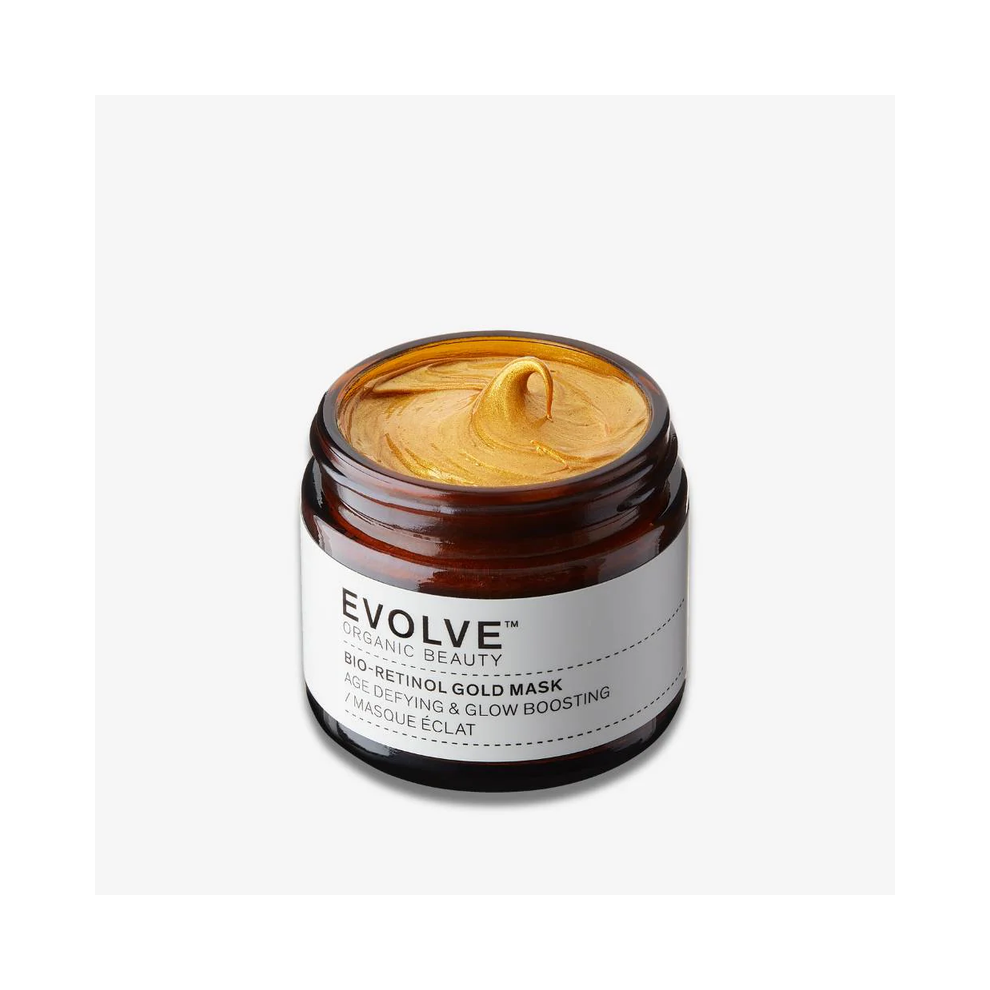 Evolve Gold Organic Beauty Bio Retinol Face Mask Age Defying Nourishing Treatment 60Ml