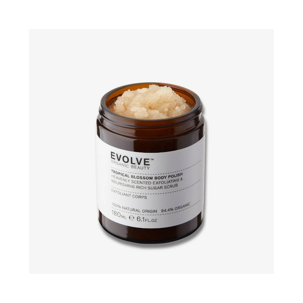 Evolve Organic Beauty Tropical Blossom Body Polish Exfoliating & Nourishing Body Scrub