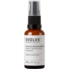 Siero biologico Evolve Beauty Salicylic Rescue, crema gel anti-imperfezioni e riequilibrante del sebo, per una pelle pulita, 30 ml