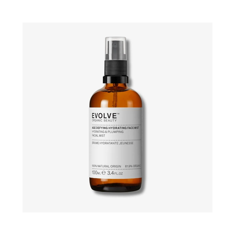 Evolve Beauty Organic Hydrating Face Mist Anti-Ageing With Hyaluronic Acid & Rosewater 100Ml