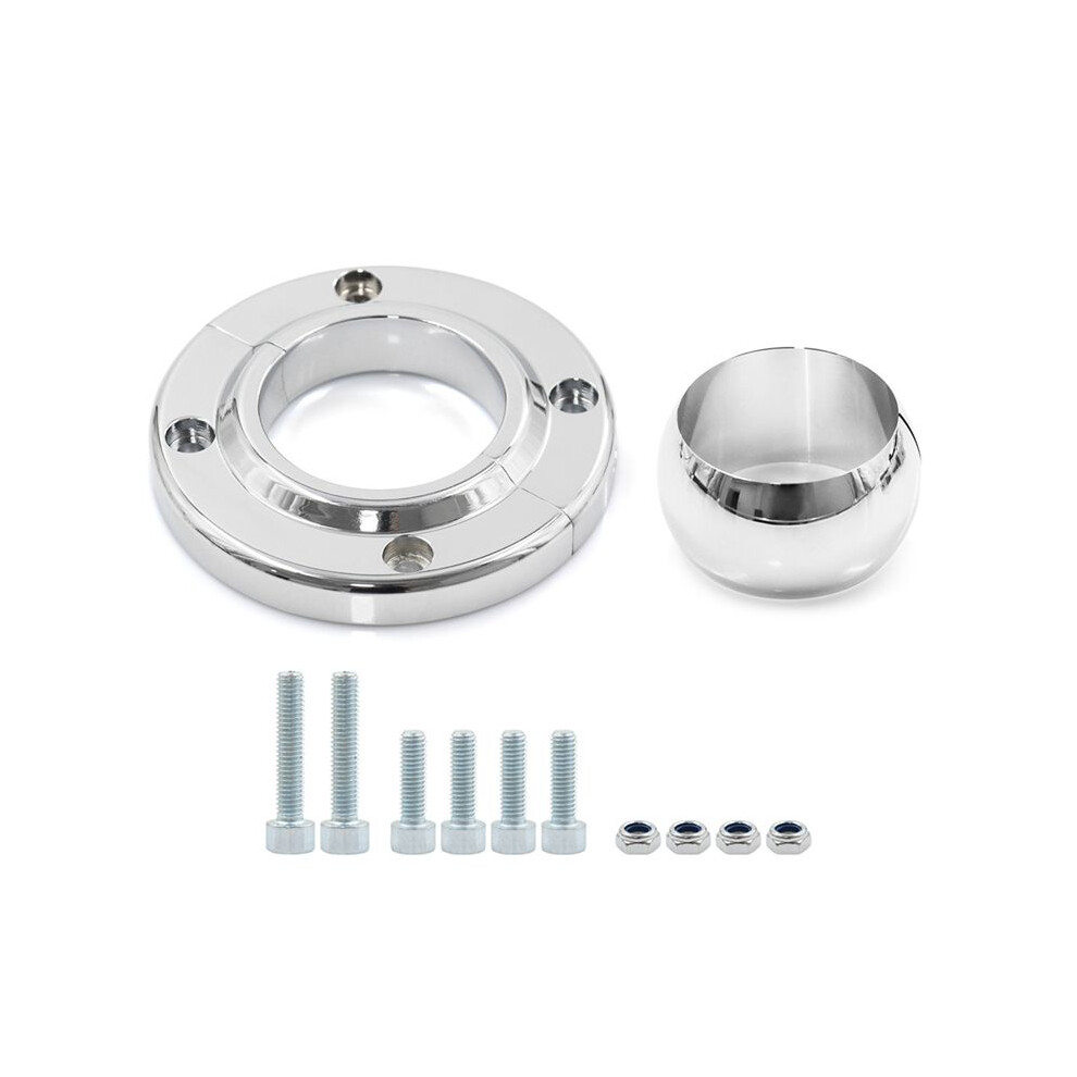 2Inch Steering Column Floor Mount, Polished Steering Column Floor Mount Round For Sbc Bbc 350 Engine 6031804377771