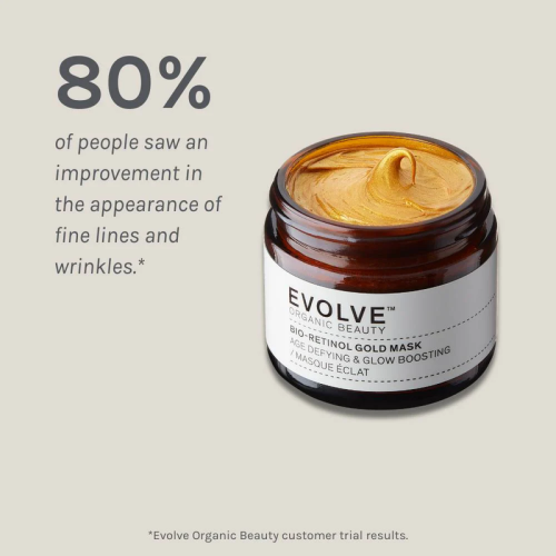 Masque éclat bio au rétinol et à l'or Evolve Beauty 120 ml 2