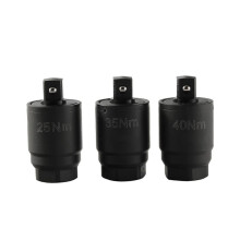 25NM+35NM+40NM Torque Adapter Set, for 3/8inch Drive Ratchet, Works with Oil Filters, Oil Pan Bolts, Timing Cover Bolts