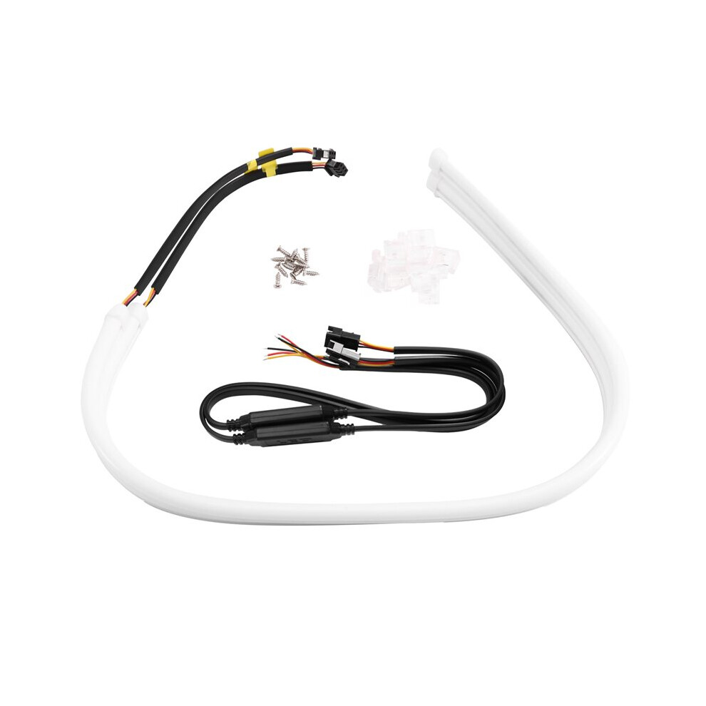 60Cm Super Bright Sequential Led Flexible Daytime Running Drl Strip Tube Switchback Headlight + White/Yellow 4711421669207