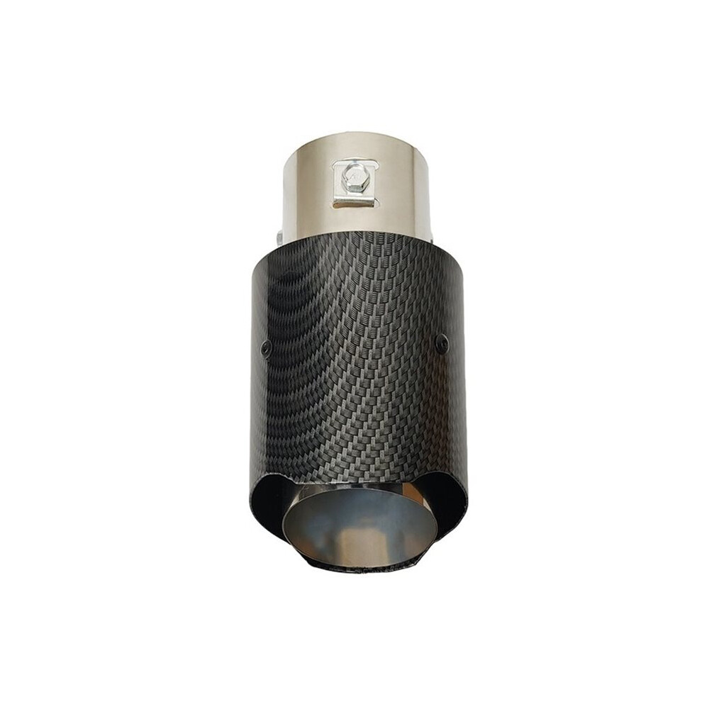 Car Universal Carbon Fiber Muffler Tip Exhaust System Pipe, Stainless Steel Exhaust Tips 2.5Inch Inlet 3.5Inch Outlet 4713224783999