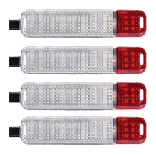 Door Courtesy Light for Chevy Silverado Sierra Suburban Tahoe Avalanche White Red Panel Interior Light 4pcs
