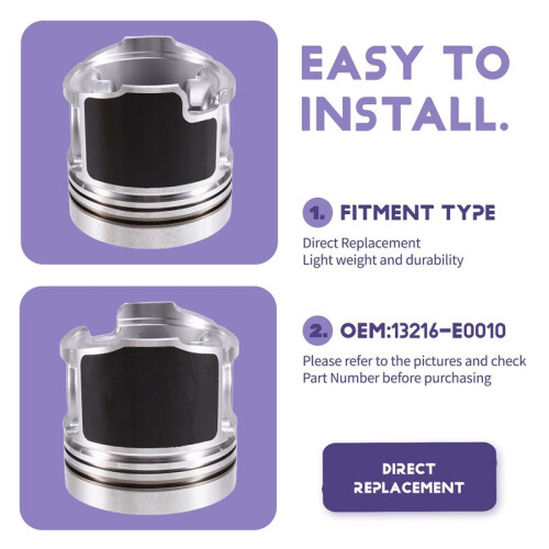 New 1 Sets Piston Kit 13216-E0010 Fit for Hino N04CT Engine 104MM 2