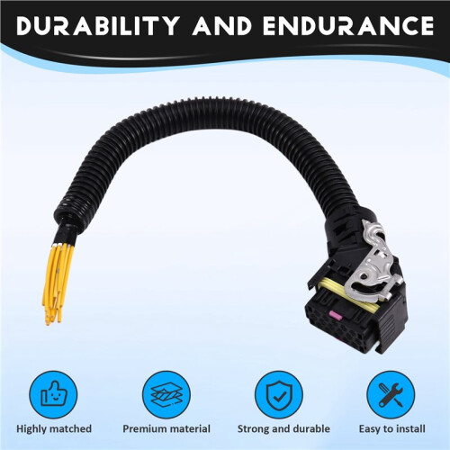 16Pin EDC7 Common Rail Connector PC Board ECU Socket Injector Module Plug with Wire Harness for Boschs 16 Pin 2