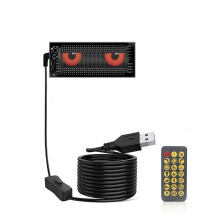 Auto RGB LED-Voorruitpaneel LED-Ogen Display Digitale Ogen Duivelsogen Flexibel Scherm voor SUV Vrachtwagen App-Bediening 16x32