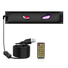 Auto RGB LED-Voorruitpaneel LED-Ogen Display Digitale Ogen Duivelsogen Flexibel Scherm voor SUV Vrachtwagen App-Bediening 16x64