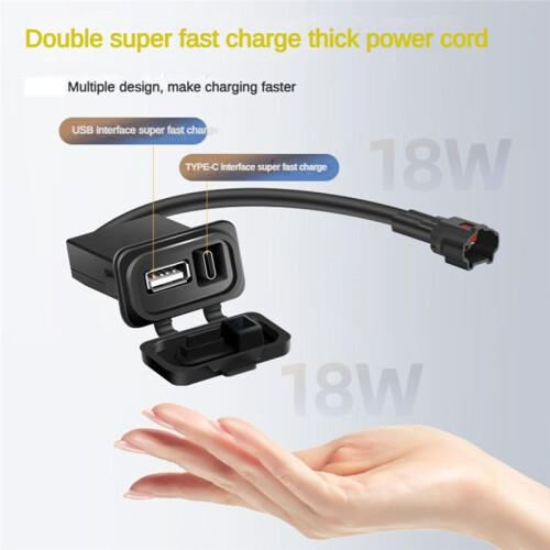 For  500SR Motorcycle USB Fast Charger Adapter Waterproof Accessories 2