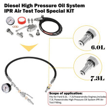 Voor  6.0L-7.3L Powerstroke  Hogedrukoliesysteem IPR-Luchttestgereedschap Speciale Kit / IPR-Luchttestfitting