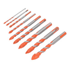 9Pcs Masonry Drill Bits Set Cemented Carbide for Wall, Tile, Glass