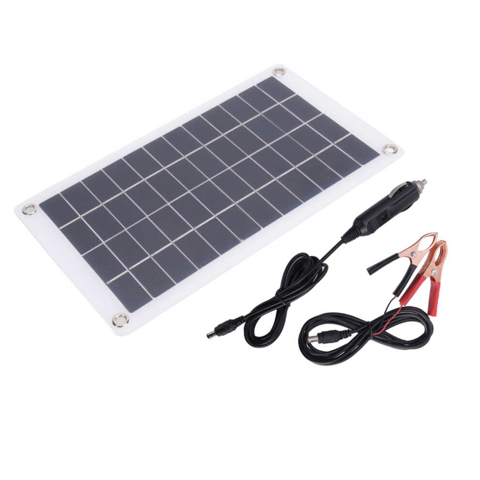 Portable Monocrystalline Silicon Solar Charger For 12V Battery Maintenance, Intelligent Voltage Stabilization Control Ensures Stable And High Efficien 9463374497394