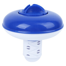 Chemical Dispenser For Pool Spa, Floating Mini Spa Chemical Dispenser Retractable Tablet Tank With Adjustable Bottom Vents And Lockable Lid Durable Co