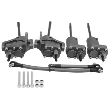 Eje pórtico para vehículos RC Crawler con carcasa de aluminio mecanizado CNC y engranajes de acero endurecido para Axial SCX10II Deadbolt90046