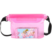Wasserdichter Drybag mit verstellbarem Hüftgurt und dreifacher Versiegelung für Outdoor-Abenteuer. Hält Handy und Wertsachen trocken. Ideal zum