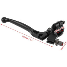 Durable Anodized Aluminum Left Brake Lever, Foldable & Designed for 50cc - 125cc Dirt Pit Bike Handlebar, Improves Stability and Durability, Easy