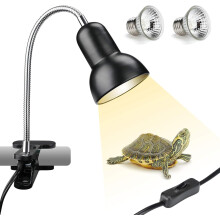Sollampa för reptiler, 25/50W UVA UVB värmelampa med timer- och dimningsfunktioner, robust och hållbar konstruktion för akvarier och terrarier,