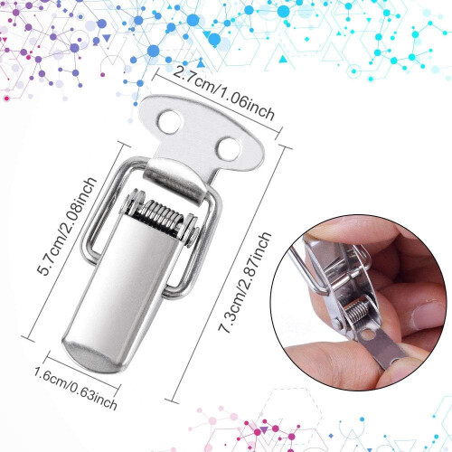 Secure Drawer Hasp, Stainless Steel Spring Loaded Toggle Latch for Toolbox, Offering Rust-Free Durability 1