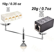 Extensor de Cabo Ethernet com Conector RJ45 Blindado e Amplificador de Rede, Conector 8P8C de Alto Desempenho que Garante Conexão Estável para Uso