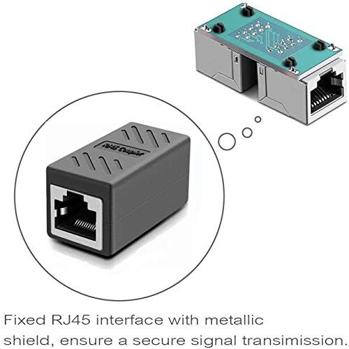 Ενισχυτής δικτύου Rj45, επέκταση Ethernet για Cat6Cat5e, θωρακισμένος προσαρμογέας θηλυκού 2