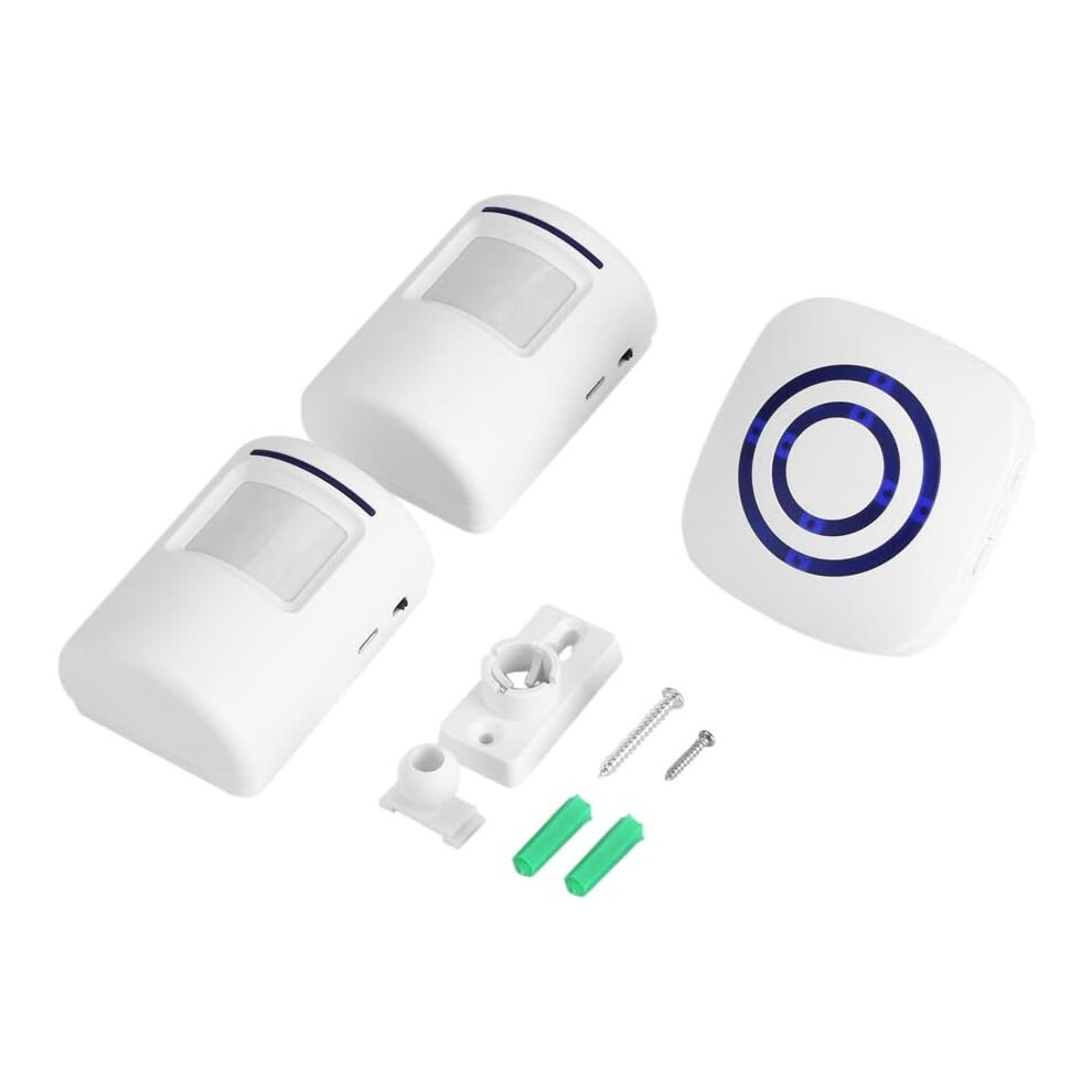 Home Security, Entry Alert Chime With Multi-Way Infrared Detectors, Volume Adjustment, Pure White Concise Profile Design For Household And Office Use 9405630859690