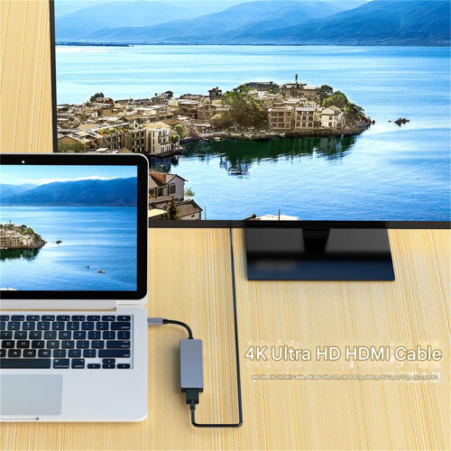 Μεταφορά δεδομένων πολλαπλών θυρών, θύρα HDMI βίντεο Crystal-Clear για MacBook Pro Air, φόρτιση 1