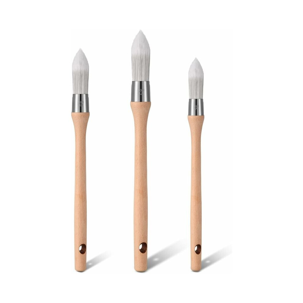 Trim Paint Brush With Smooth Synthetic Bristles, Edge Painting Tool For Narrow Places Application And Versatile Use, 3 Packs 9405630560619