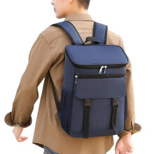 Travel Hiking Large Capacity Backpack Hot Cold Freezer Bag-Blue
