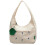 Trendy schoudertas canvas handtas grote capaciteit- gebroken wit 1