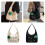 Trendy schoudertas canvas handtas grote capaciteit- gebroken wit 3