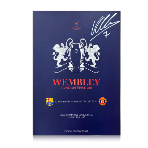David Villa Signed Original 2011 Champions League Final Programme